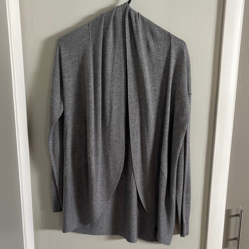 Worthington Heather Gray Knit Cardigan